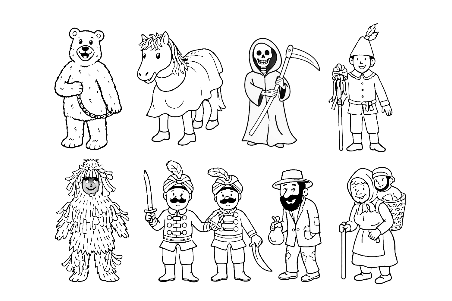 Omalovánka masopust