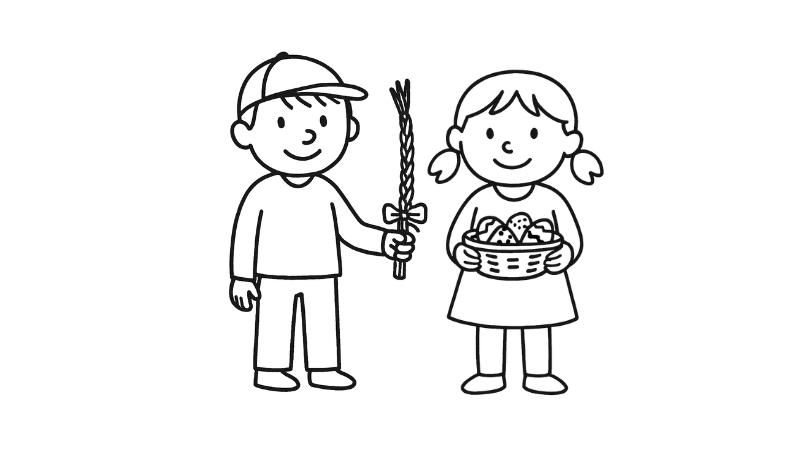 Omalovánka Tradiční Velikonoce